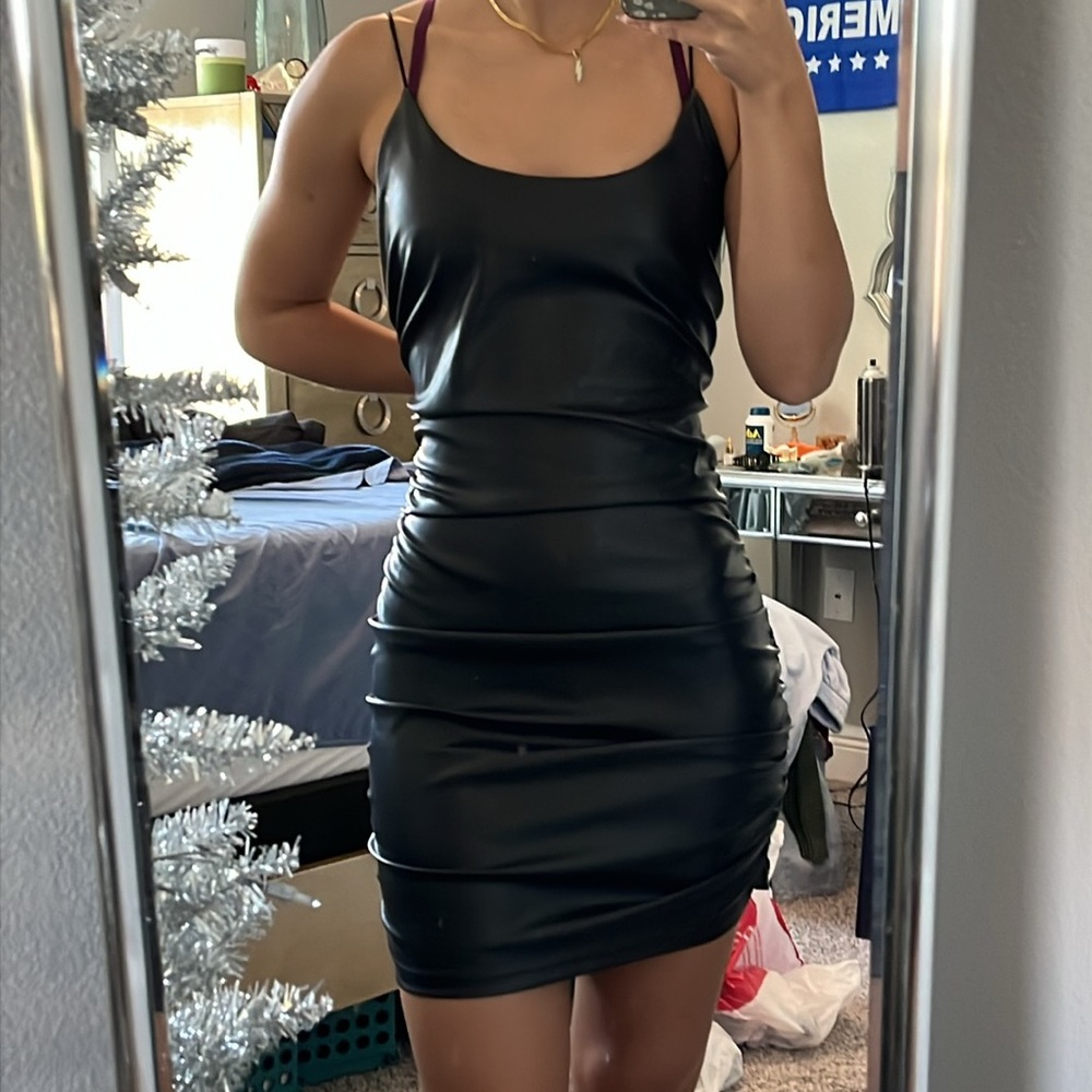 Pleather dress from SHEIN